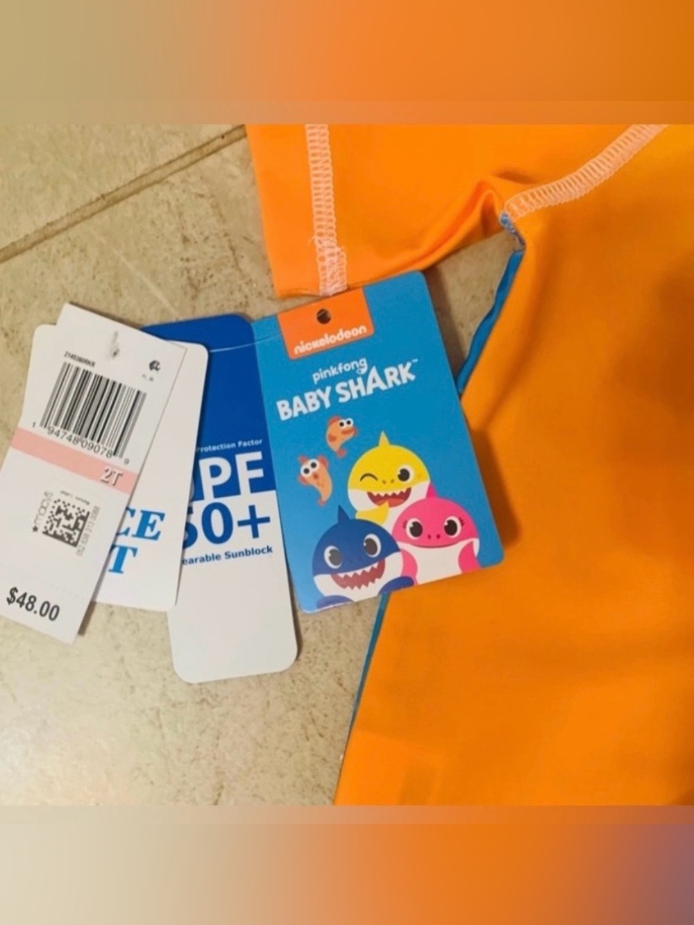 Nickelodeon Baby Shark Rashguard Top & Trunks Set - Picture 6 of 6